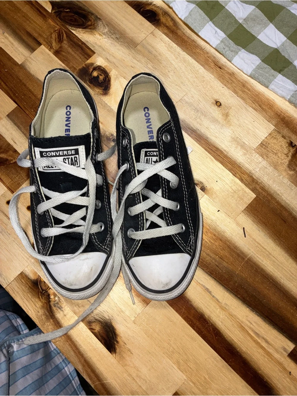 Converse Kids Low-Top Canvas Sneakers in Black and White